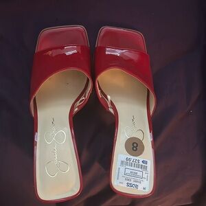 Jessica Simpson red heels